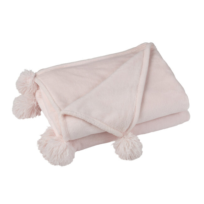 J-Line Plaid Pompom Polyester Licht Roze