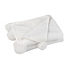 J-Line Geruite Pompom Polyester Wit
