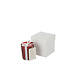 J-Line Geurkaars Deluxe Glas Rood Klein-48H
