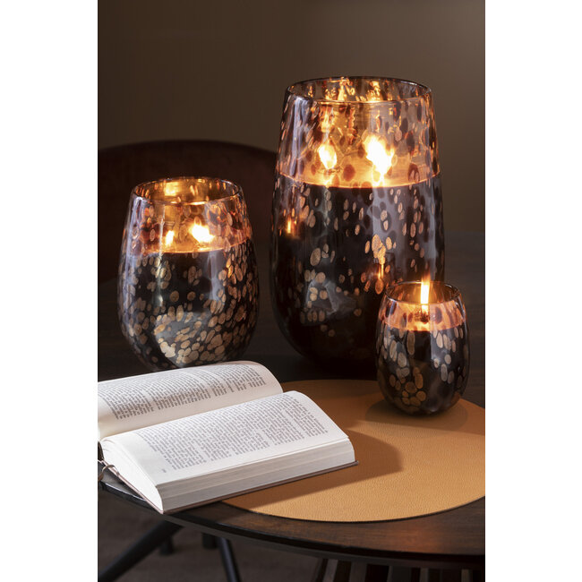 J-Line Geurkaars Mia Zwart/Mix Glas Medium-120H