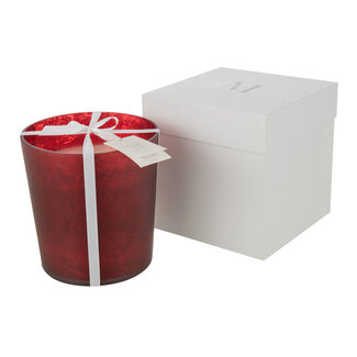 J-Line Geurkaars Deluxe Glas Rood Groot-140H