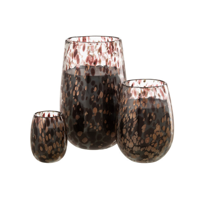 J-Line Geurkaars Mia Zwart/Mix Glas Groot-230H