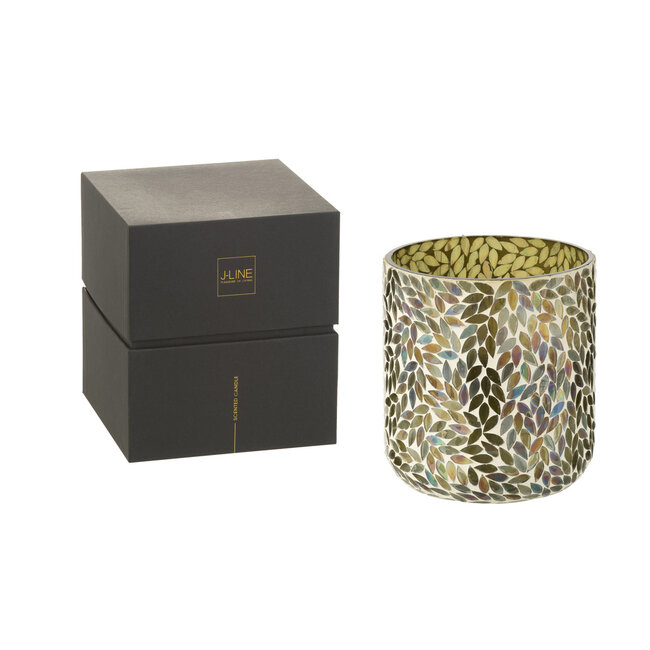 J-Line Geurkaars Tea&amp;Herbs Wax Groen Groot-120Uren
