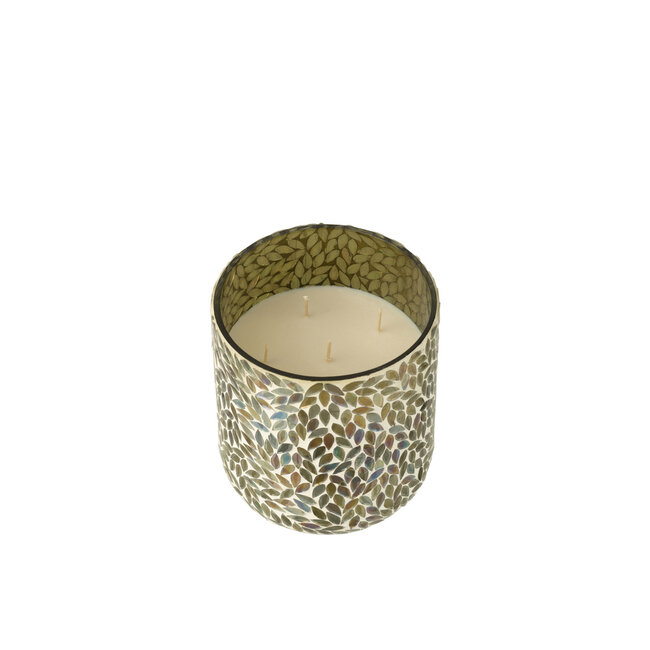 J-Line Geurkaars Tea&amp;Herbs Wax Groen Groot-120Uren