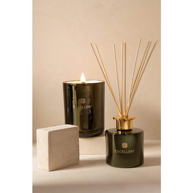 J-Line Geurkaars Excellent Bergamot Hout Groen Medium-80U