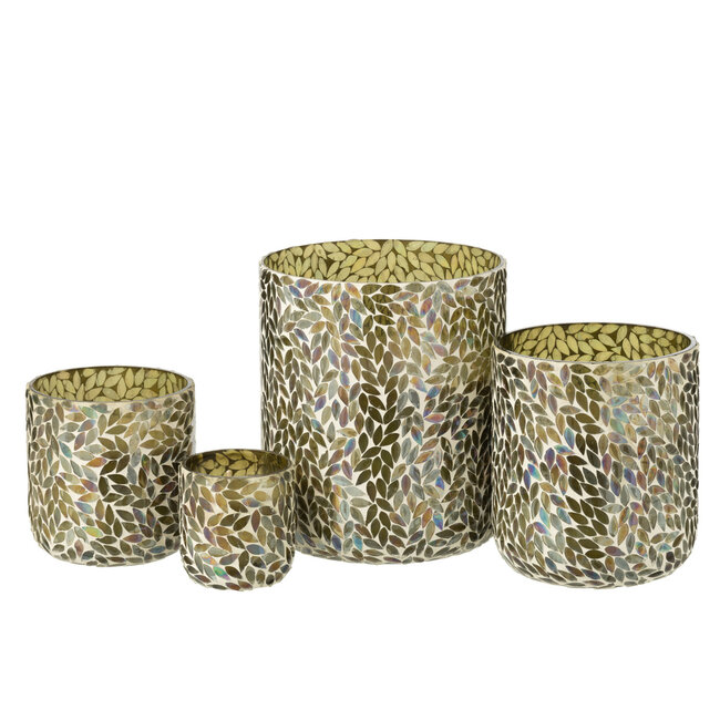 J-Line Geurkaars Tea&amp;Herbs Wax Groen Extra Groot-150Uren