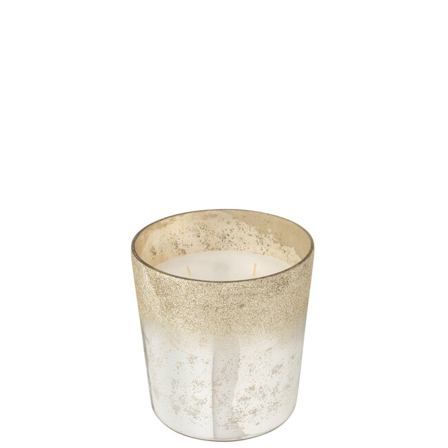 J-Line Geurkaars Deluxe Glas Zilver Medium