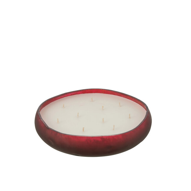 J-Line Geurkaars Livia Glas Rood Groot-40H