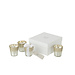 J-Line Box 4 Geurkaars Deluxe Glas Zilver