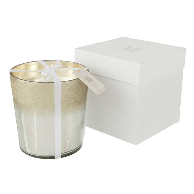 J-Line Geurkaars Deluxe Glas Zilver Groot