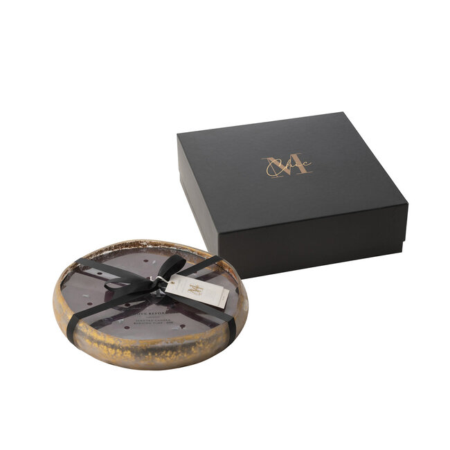 J-Line Geurkaars M-Chic Glas Goud/Zwart Groot-40H