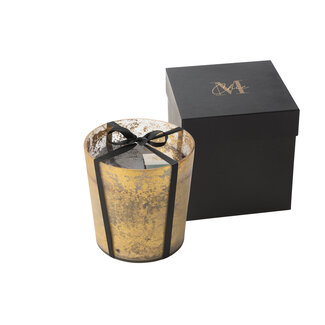 J-Line Geurkaars Deluxe Glas Goud/Zwart Groot-140H