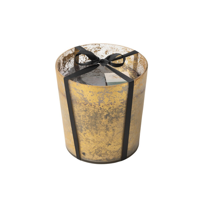 J-Line Geurkaars Deluxe Glas Goud/Zwart Groot-140H
