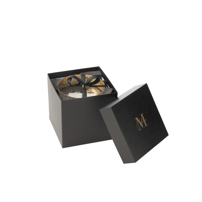 J-Line Geurkaars Deluxe Glas Goud/Zwart Medium-80H