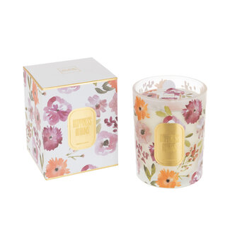 J-Line Geurkaars Happiness Blooms Wit Groot-70U