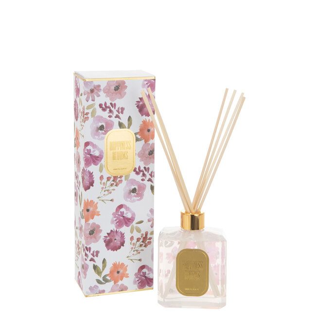 J-Line Geurolie + Sticks Happiness Blooms Wit