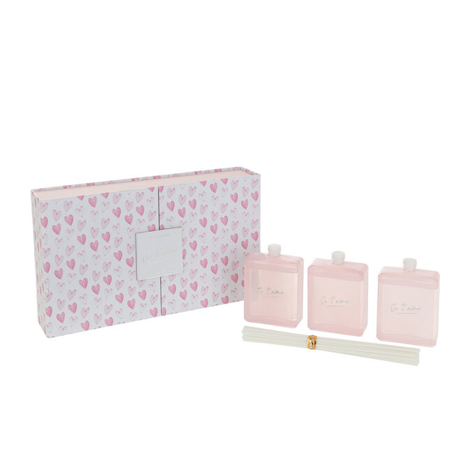 J-Line Box 3 Geurolie+Sticks Je T&#39;aime Roze