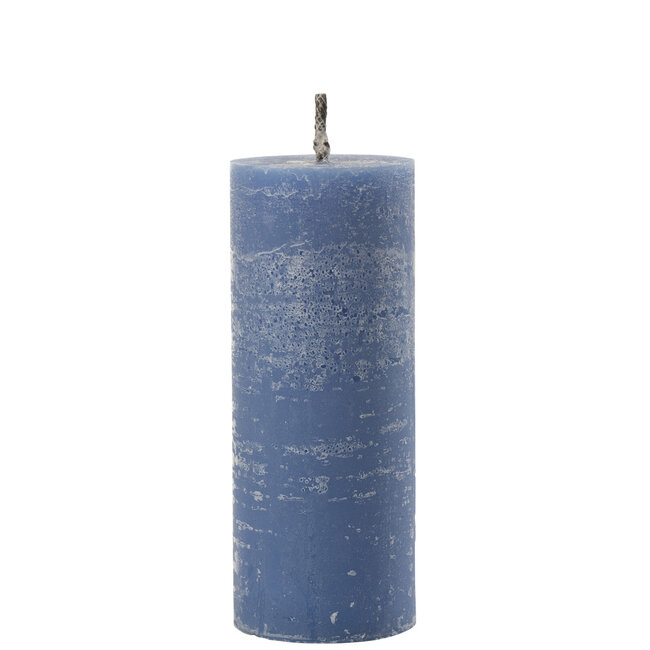 J-Line Buitenkaars Pilaar Paraffine Blauw Groot-45Uur