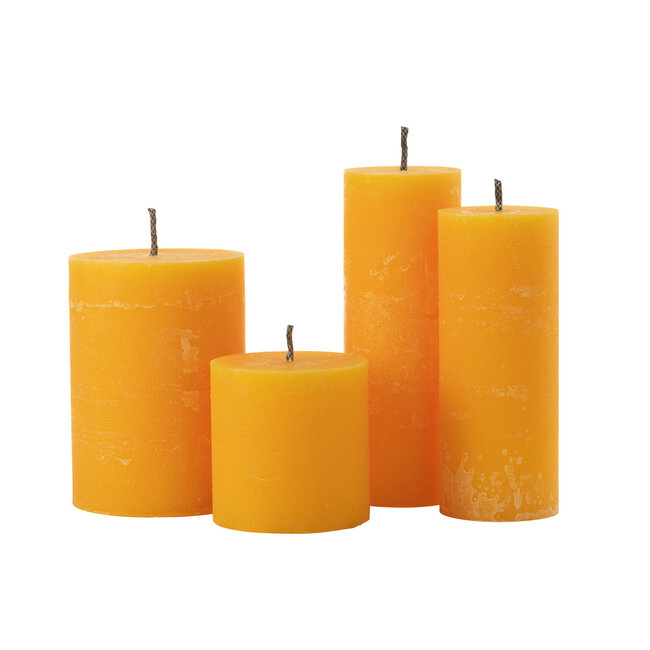 J-Line Buitenkaars Pilaar Paraffine Geel Extra Groot-50Uren