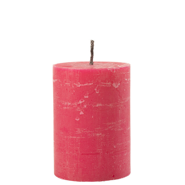J-Line Buitenkaars Pilaar Paraffine Roze Medium-95Uren