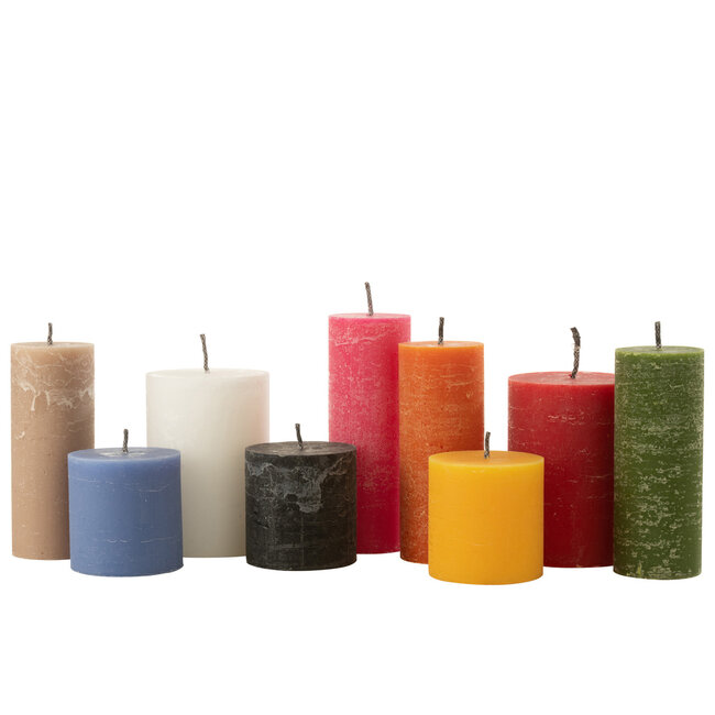 J-Line Buitenkaars Pilaar Paraffine Roze Extra Groot-50Uren