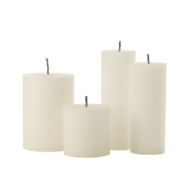 J-Line Buitenkaars Pilaar Paraffine Wit Extra Groot-50Uren