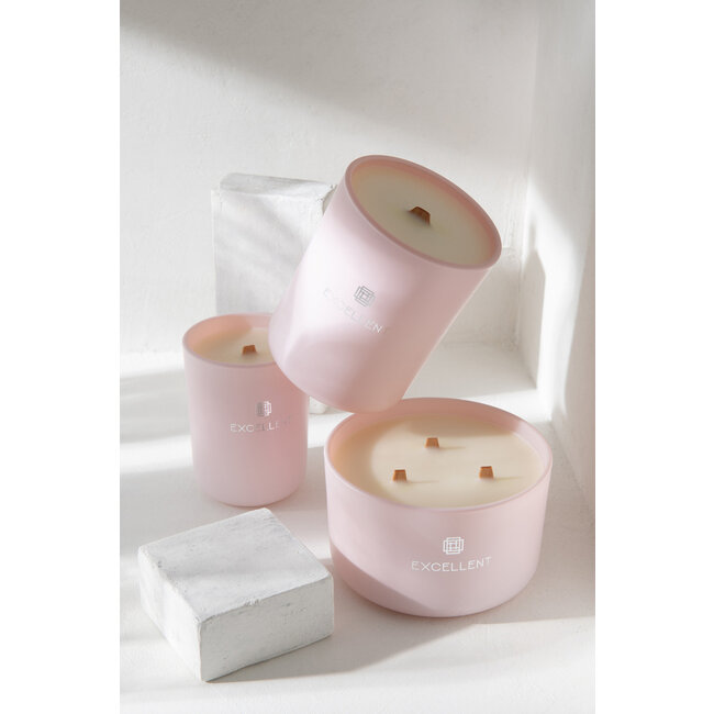 J-Line Geurkaars Excellent Glas Roze Groot-40U
