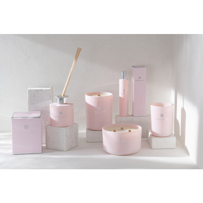 J-Line Geurkaars Excellent Glas Roze Groot-40U