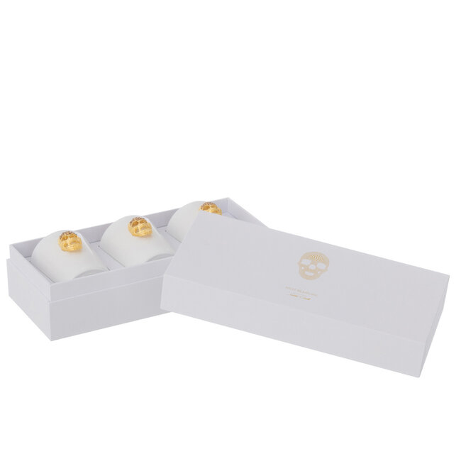 J-Line Doos met 3 geurkaarsen Skull Nuit Blanche-16Hours