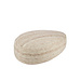 J-Line Poef Steen Semi-Effen Weefsel Wol Beige