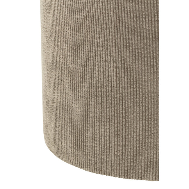 J-Line Poef Strepen Fluweel Grijs