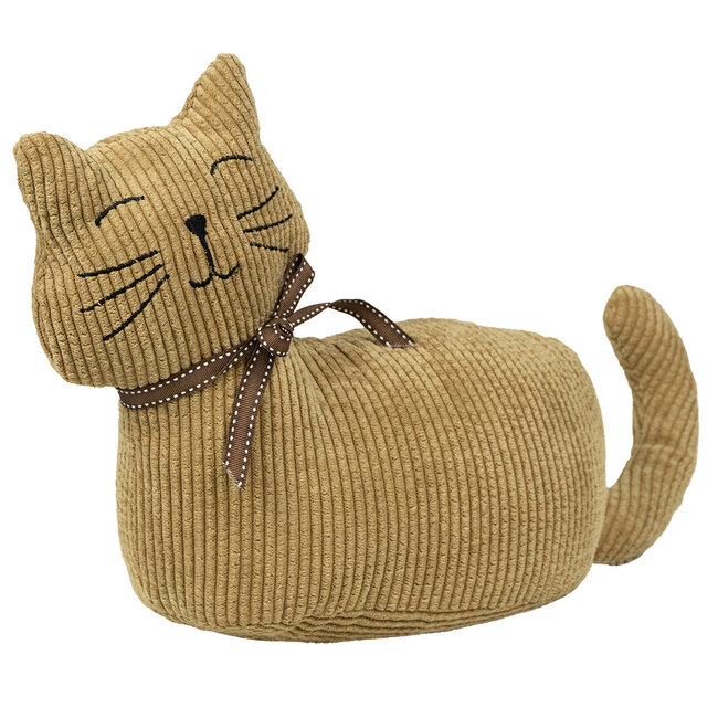 Mars en More Deurstopper kat bruin 33x10x25 cm