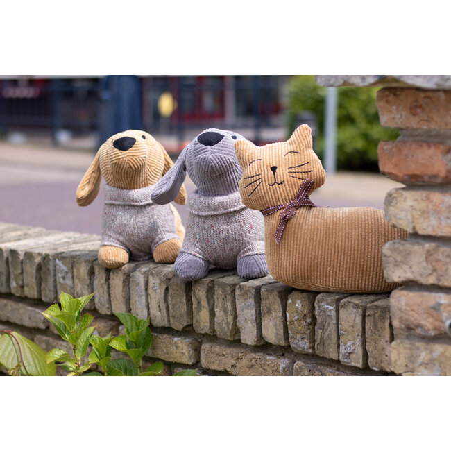 Mars en More Deurstopper kat bruin 33x10x25 cm