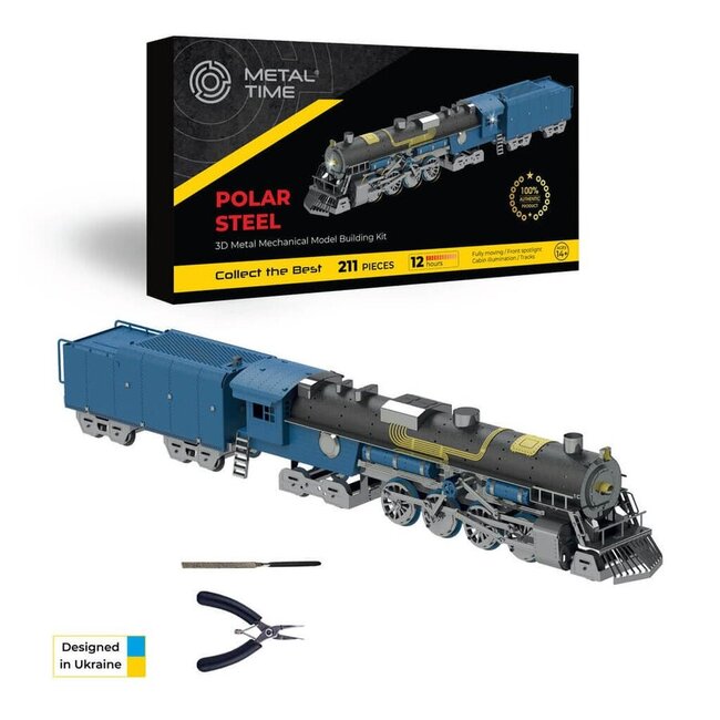 Time for Machine 3D Metalen Bouwpakket, Polar Steel, Metal Time, MT052 Color Version, 36,5x6,2x5,1cm