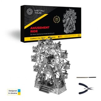 Time for Machine 3D Metalen Bouwpakket, Amusement Ride, Metal Time, MT033, 17x7,5x18cm