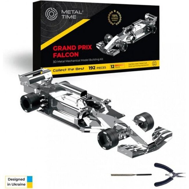 Time for Machine 3D Metalen Bouwpakket, Grand Prix Falcon, Metal Time, MT035, 28,5x10,3x5,3cm