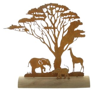 Dream-Living Safari Silhouet op Houten Voet 27x6x27cm