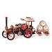DIY Creations 3D DIY Houten Modelbouwpakket Steam Engine, Robotime, LKA01, 32x6x23,5cm
