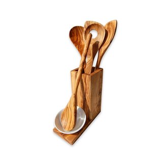 Dream-Living 5 stuks ALL-IN kooklepelset met opvangschaal en keukengereibox