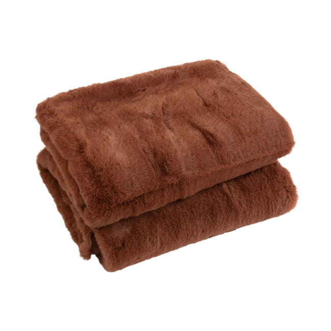 J-Line Plaid cutie bruin 180 x 130 cm