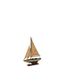 J-Line Zeilboot Paulownia Hout Bruin Klein