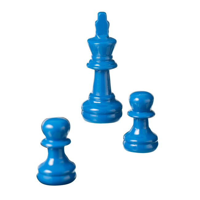 J-Line Schaakspel Dieren Hars Blauw/Oranje