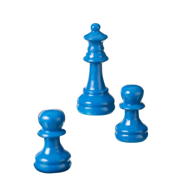 J-Line Schaakspel Dieren Hars Blauw/Oranje