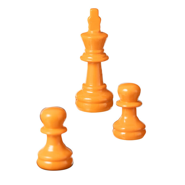 J-Line Schaakspel Dieren Hars Blauw/Oranje