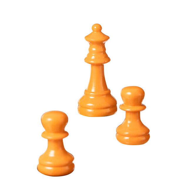 J-Line Schaakspel Dieren Hars Blauw/Oranje