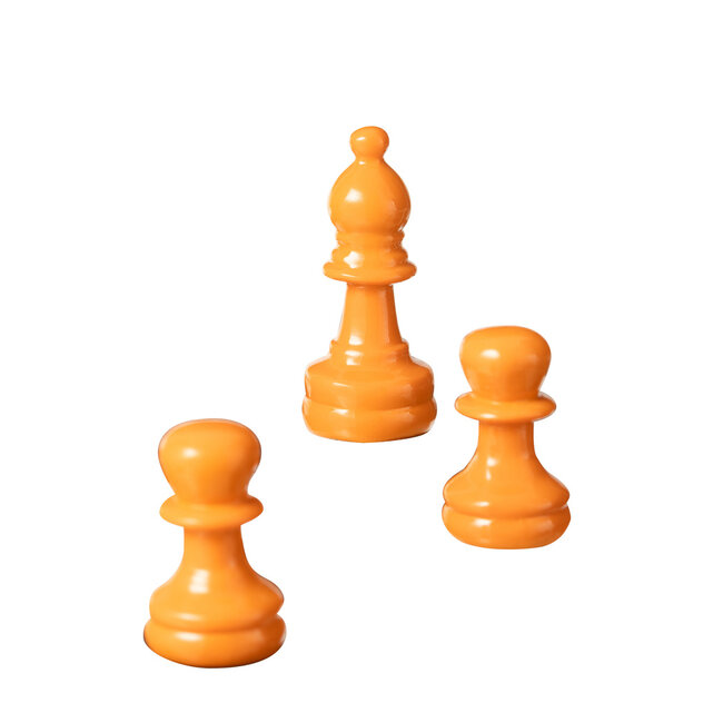 J-Line Schaakspel Dieren Hars Blauw/Oranje