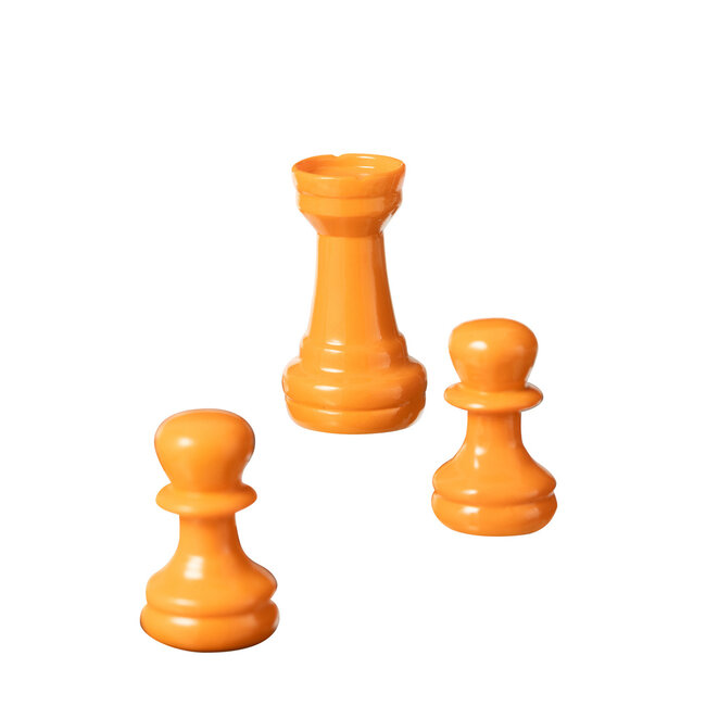 J-Line Schaakspel Dieren Hars Blauw/Oranje