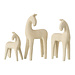 J-Line Set Of 3 Horse Modern Resin Beige