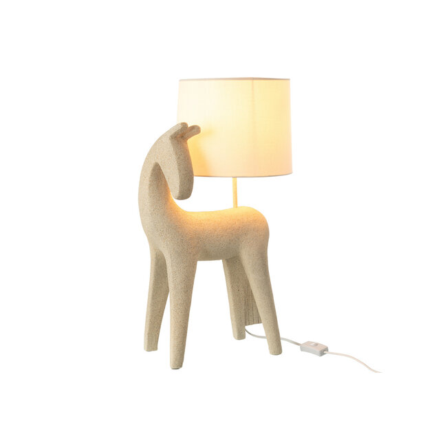 J-Line Table Lamp Horse Modern Resin Beige