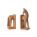 J-Line Set Of 2 Bookend Horse Modern Resin Terra